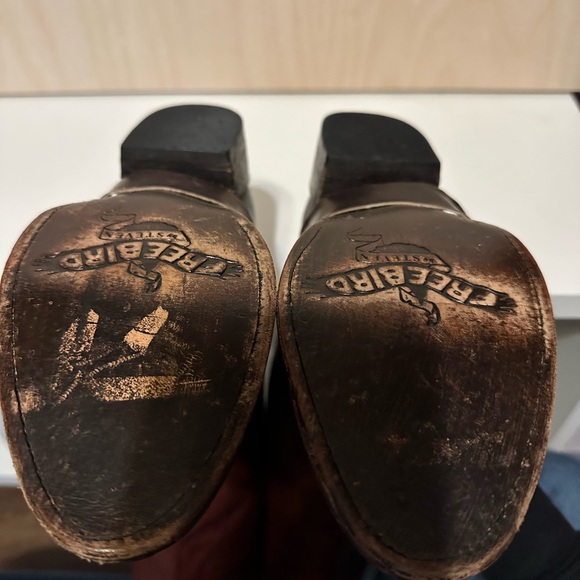 Freebird by Steven Philly knee high riding boot in rust color - Picture 9 of 10